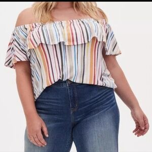 NWT SIze 3X Torrid Off The Shoulder Top **Price Firm**